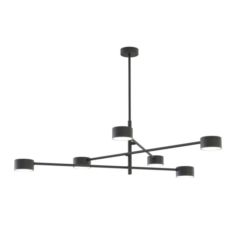 Lampa sufitowa 6 punktowa Natsu VI 84cm czarna Emibig Rabat
