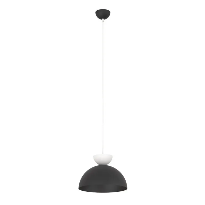 Lampa wisząca metalowa Lunaro 30cm czarny / biały Emibig Wybór klientów