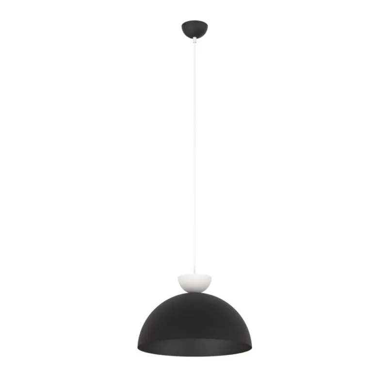Lampa wisząca metalowa Lunaro 40cm czarny / biały Emibig Szybka dostawa