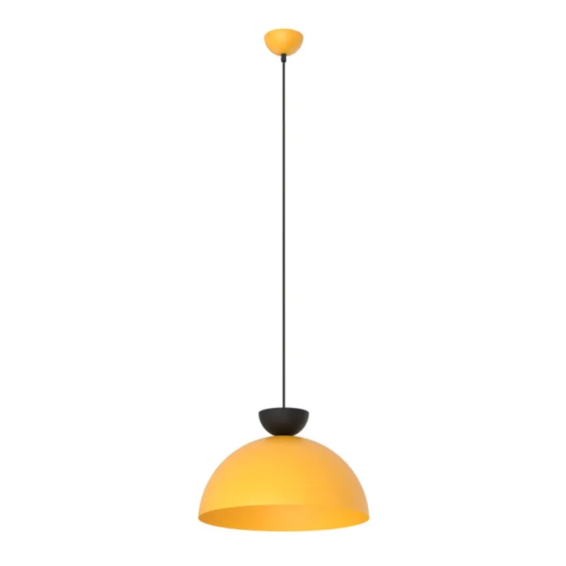 Lampa wisząca metalowa Lunaro 40cm pomarańczowy / czarny Emibig Okazja