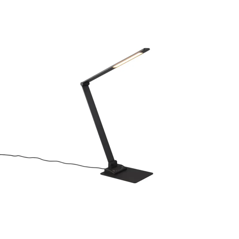 Lampa na biurko nowoczesna z usb i regulacją Travis LED czarna Trio Szybka dostawa