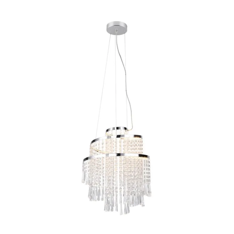 Zniżka Żyrandol kryształowy wiszący Pomp LED 2700-6500K 38cm Reality