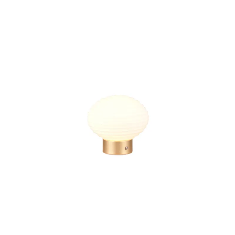 Lampa stołowa szklana Pearl LED 3000K 15,5cm biały / mosiądz Reality Bezpieczna płatność