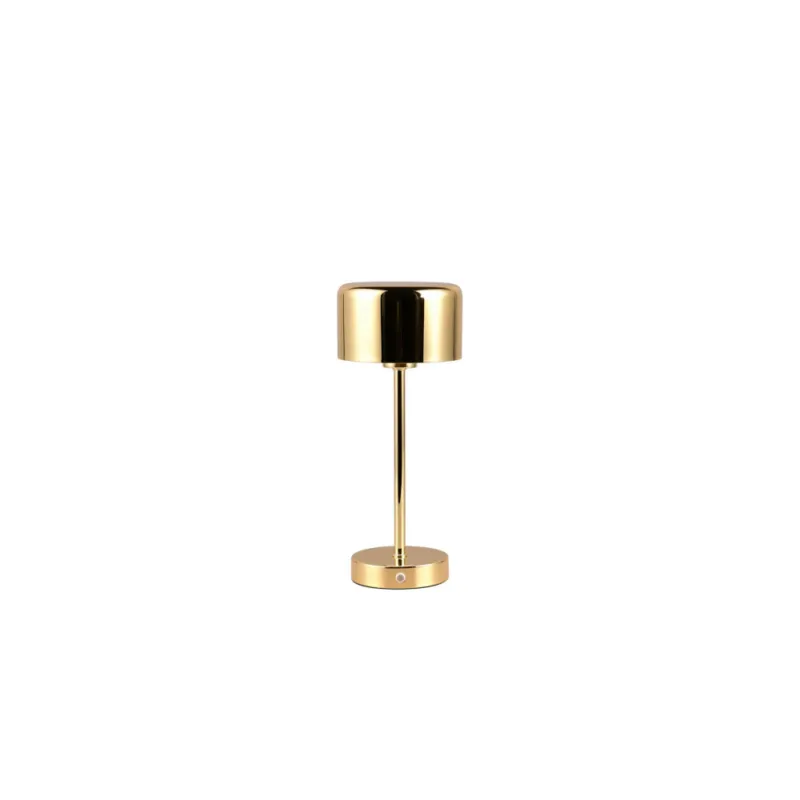 Lampa stołowa minimalistyczna z usb Jeff LED polerowany mosiądz Reality Bestseller
