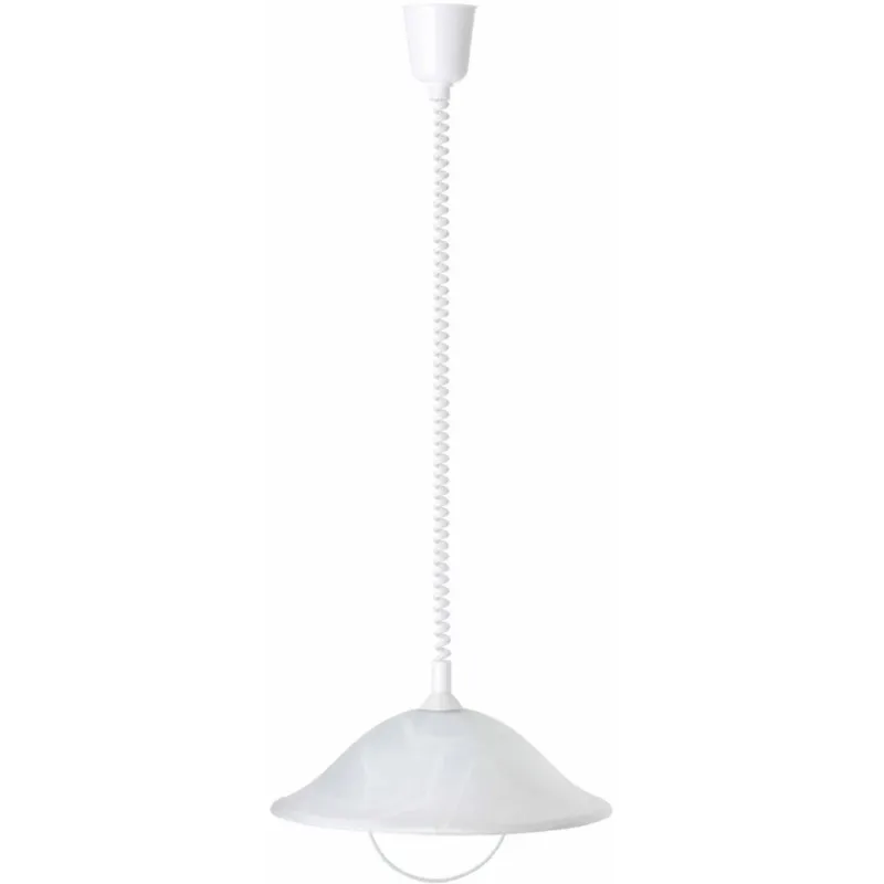 Lampa wisząca klasyczna Freya 41 Biała/Biała Alabastrowa Brilliant Wyprzedaż