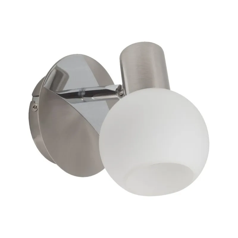 Wyjątkowa oferta Kinkiet szklany klosz Tiara Satynowy Chrom/Biały Brilliant