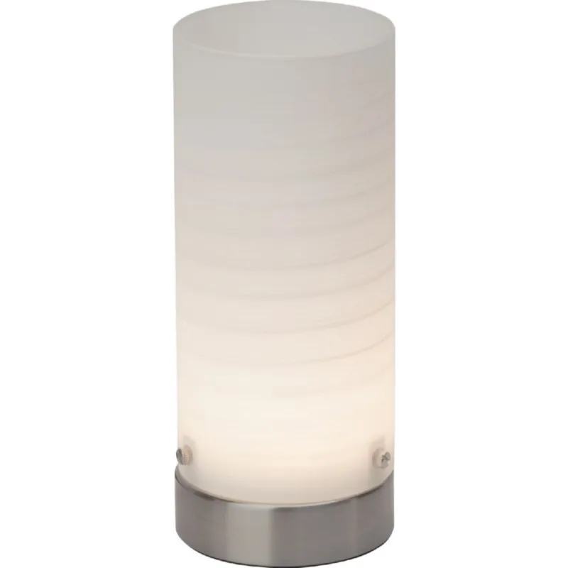 Lampa stołowa szklana Daisy 8 Led Satynowy Chrom/Biała Brilliant Nie przegap