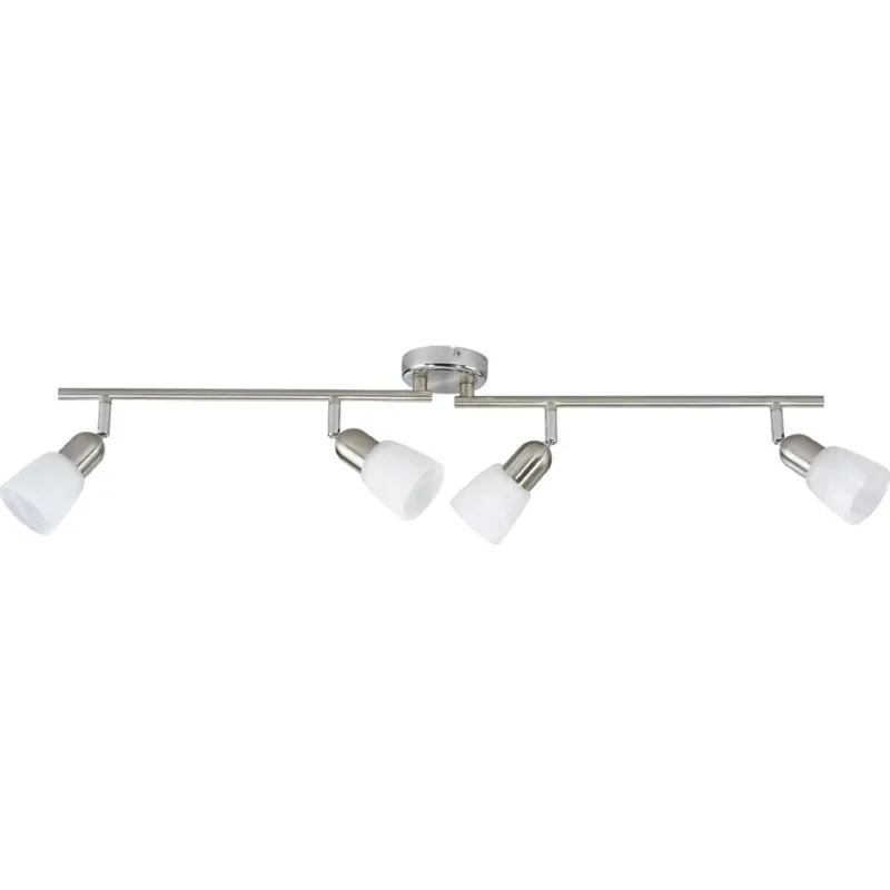 Wyjątkowa oferta Plafon szklany 4 punktowy Sofia IV Satynowy Chrom/Chrom Brilliant