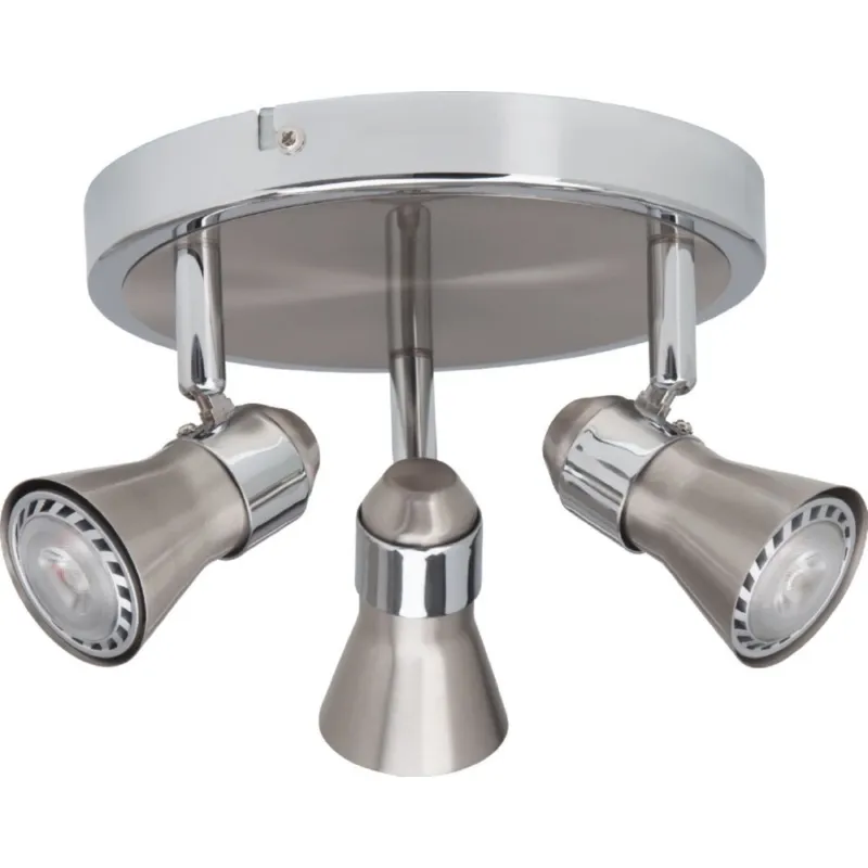 Reflektor sufitowy potrójny Sanny III Led Satynowy Chrom Brilliant Oferta limitowana