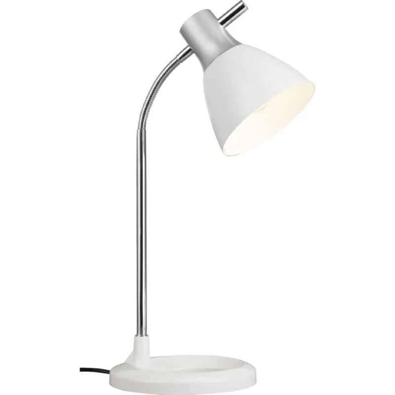 Hit sprzedaży Lampa biurkowa Jan Srebrna/Biała Brilliant