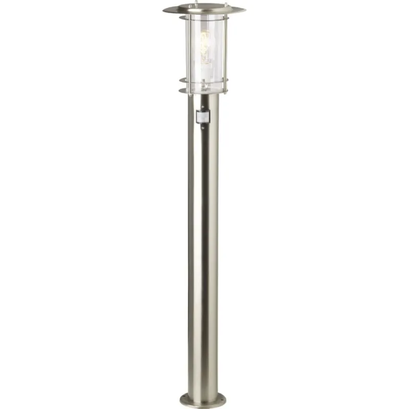 Wyjątkowa oferta Lampa ogrodowa stojąca z czujnikiem ruchu York Stalowa Brilliant