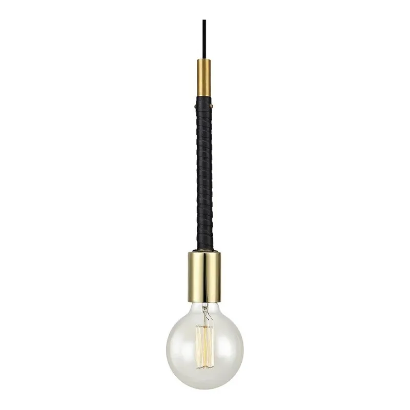 Oferta limitowana Lampa wisząca "żarówka" Saddle Mosiądz/Czarna Markslojd
