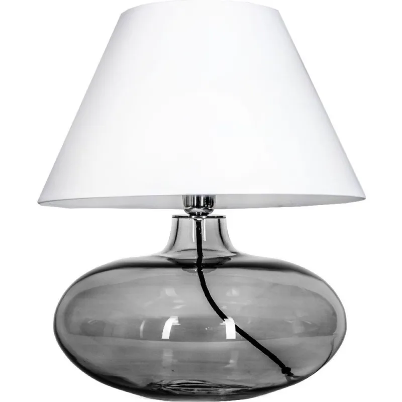 Lampa stołowa szklana Stockholm Black Biała 4Concept Wysoka jakość