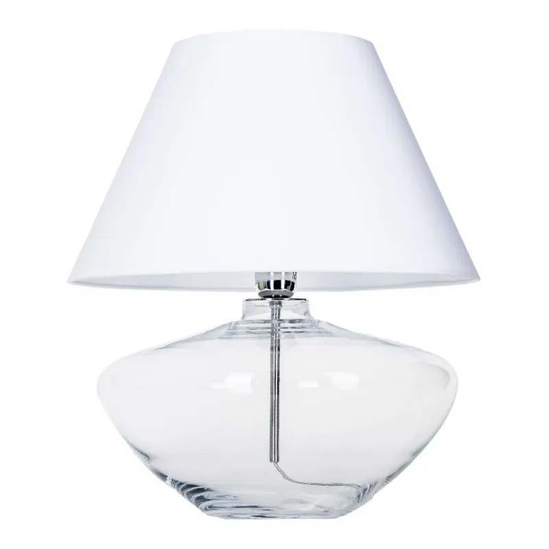 Lampa stołowa szklana Madrid Biała 4Concept Wyjątkowa oferta
