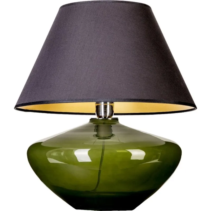 Lampa stołowa szklana Madrid Green Czarna 4Concept Szybka dostawa