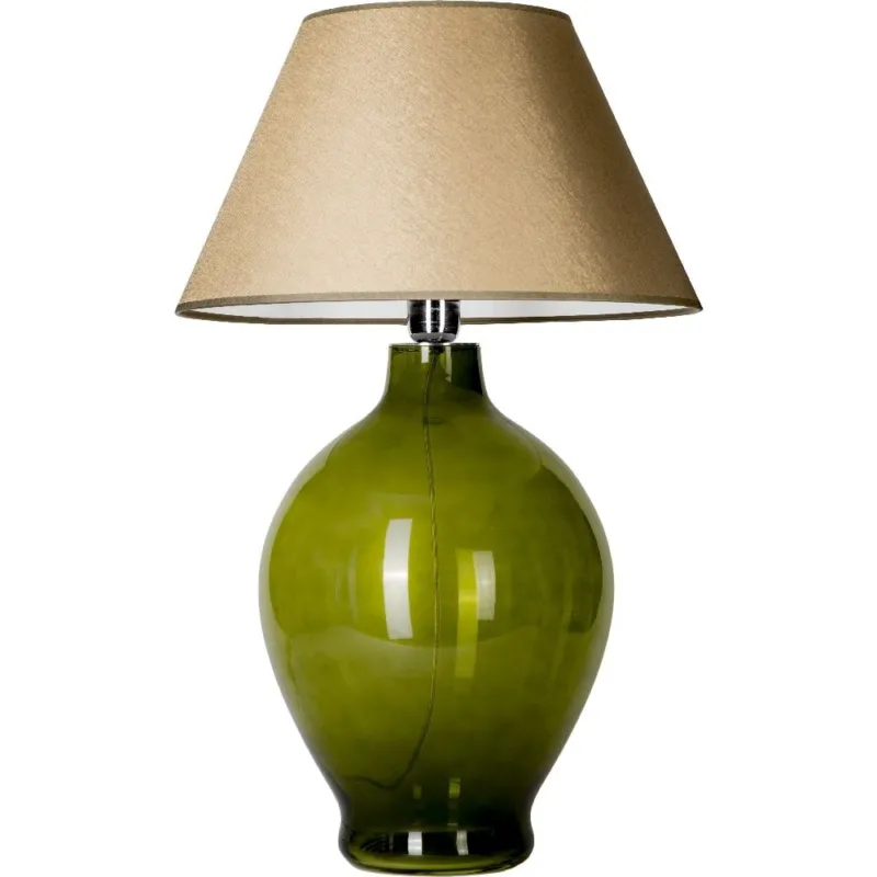 Lampa stołowa szklana Genova Oliwkowo-Złota 4Concept Zamów dziś
