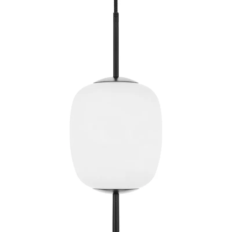 Lampa wisząca szklana designerska Epli 17,5 biało-czarna Ummo Ostatnie sztuki