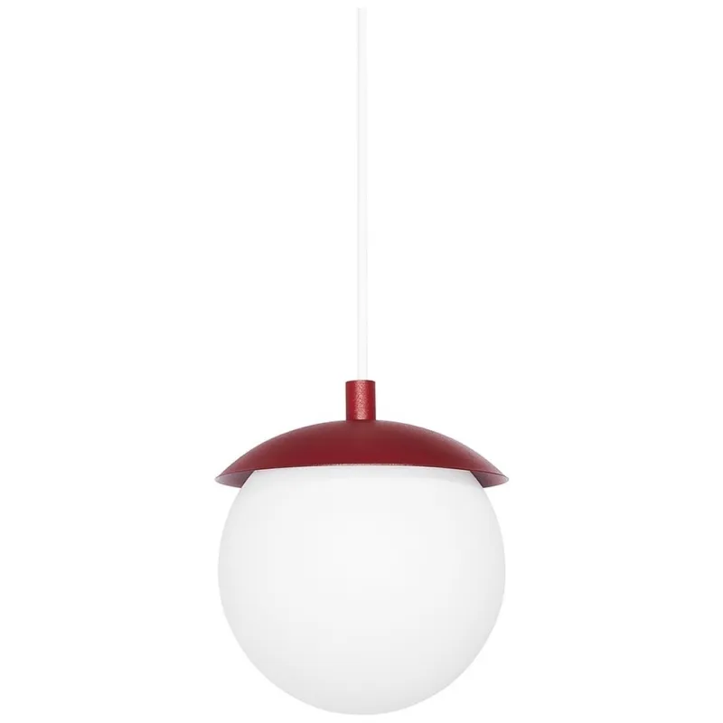 Lampa wisząca szklana kula Kuul 15 biało-burgundowa Ummo Szybka wysyłka