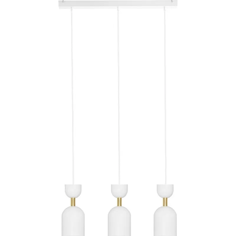 Lampa wisząca potrójna na listwie Supuru III biały/złoty Ummo Zniżka