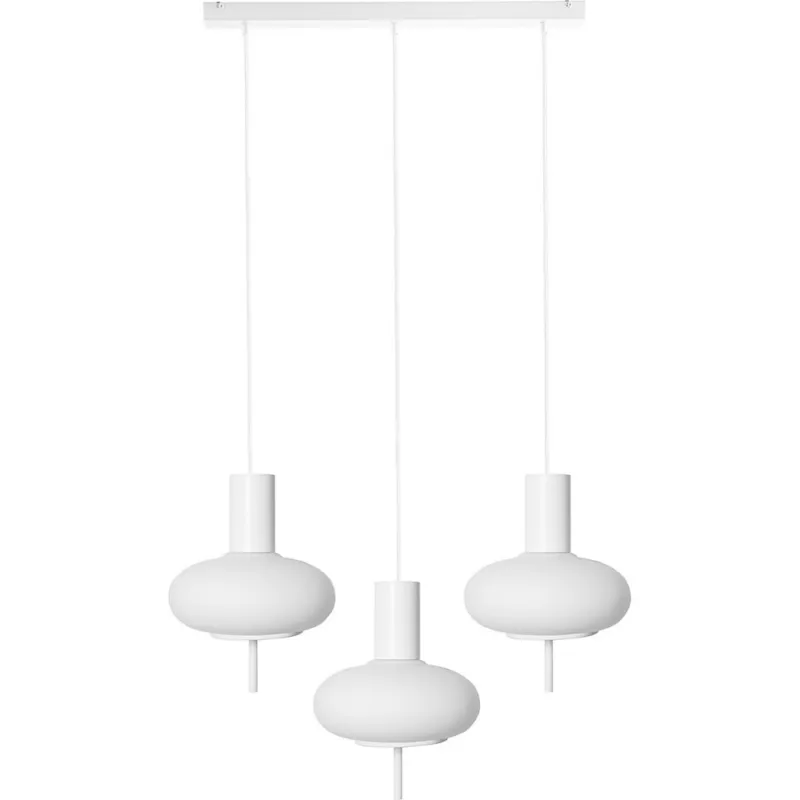 Obniżka ceny Lampa wisząca potrójna na listwie Torni III biała Ummo