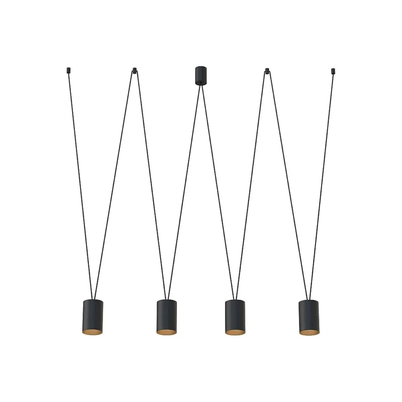 Lampa wiszące minimalistyczne tuby More Tone IV czarna Nowodvorski Kup online