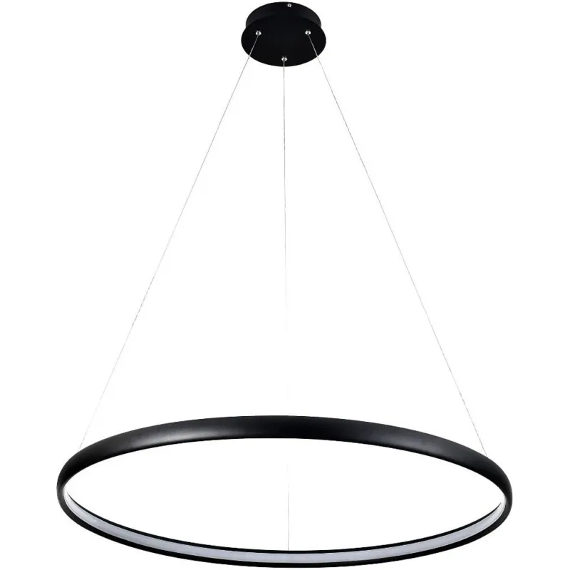 Lampa wisząca okrągła nowoczesna Carlo 80 LED czarny mat ZumaLine Hit cenowy