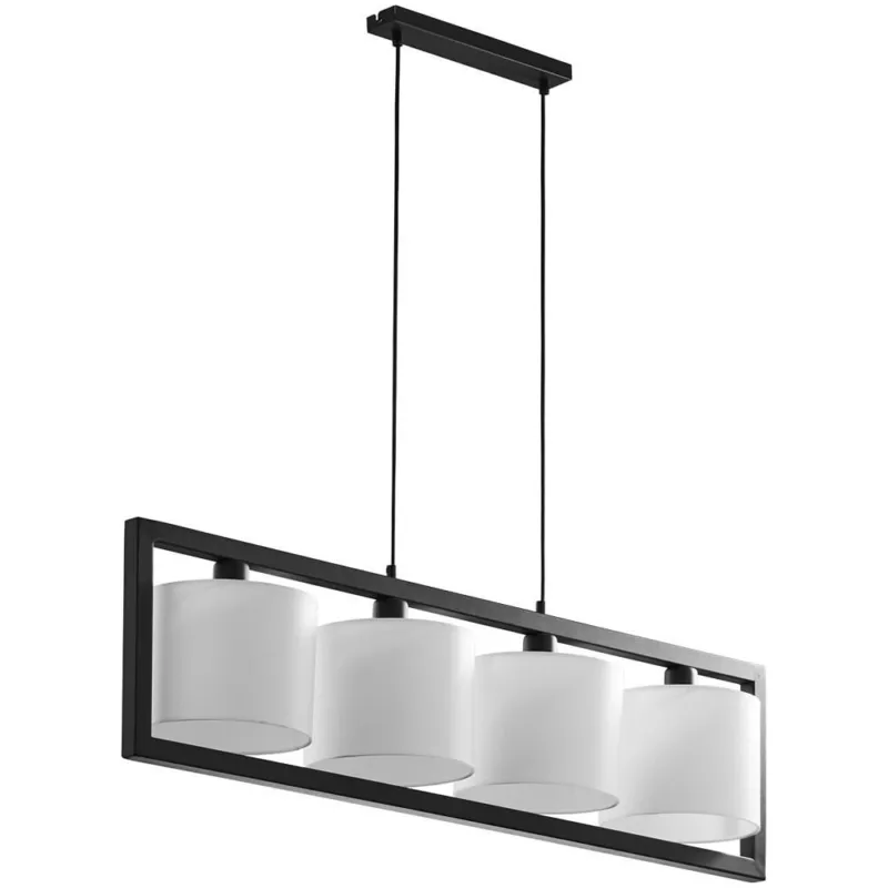 Lampa wisząca z abażurami Tessa 105cm biały/czarny Zumaline Tani