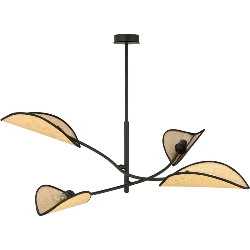 Lampa sufitowa designerska Lotus IV rattanowa Emibig Niska cena