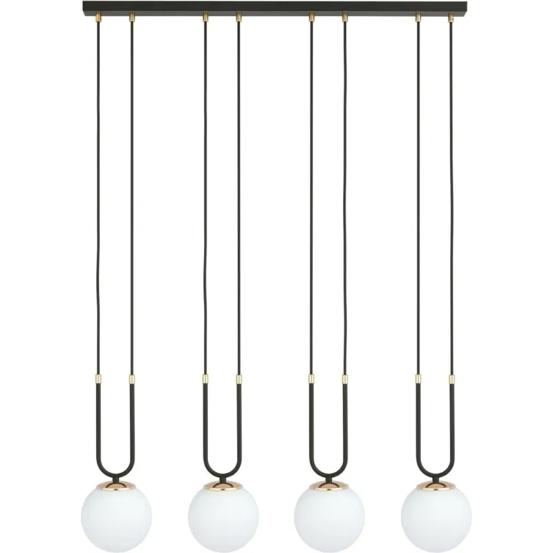 Lampa wisząca szklane kule Glam IV biało-czarna Emibig Ekspresowa dostawa