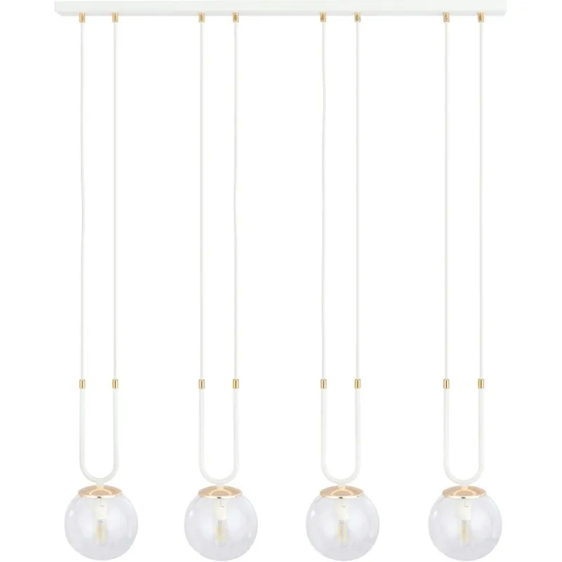 Lampa wisząca szklane kule Glam IV biało-przeźroczysta Emibig Wybór klientów
