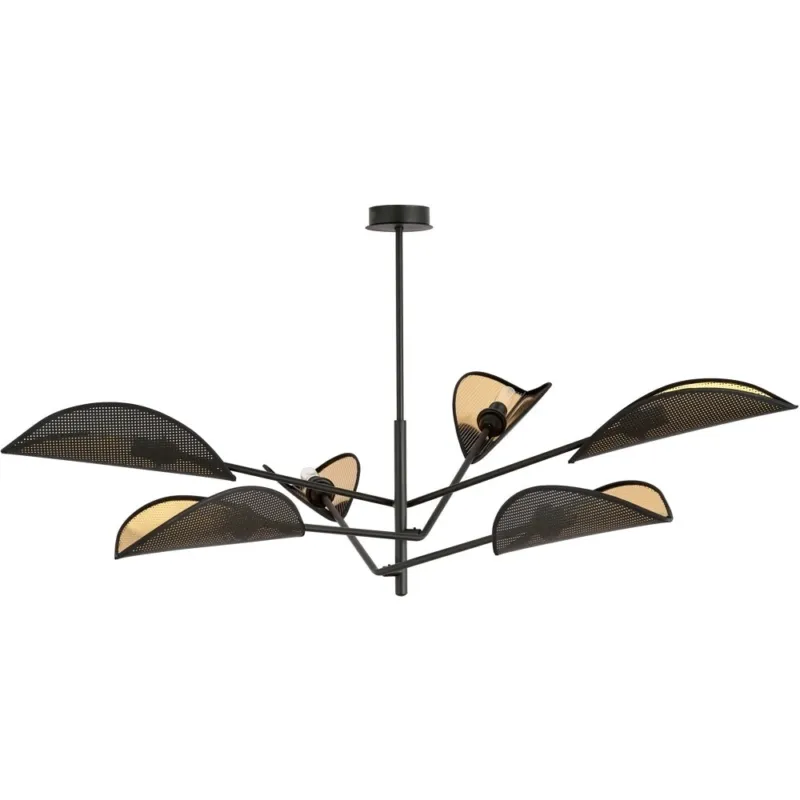 Lampa sufitowa designerska Vene VI czarno-złota Emibig Bezpieczne zakupy