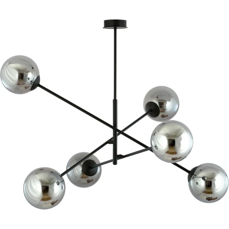 Lampa sufitowa szklane kule Linear VI grafit/czarny Emibig Nowość
