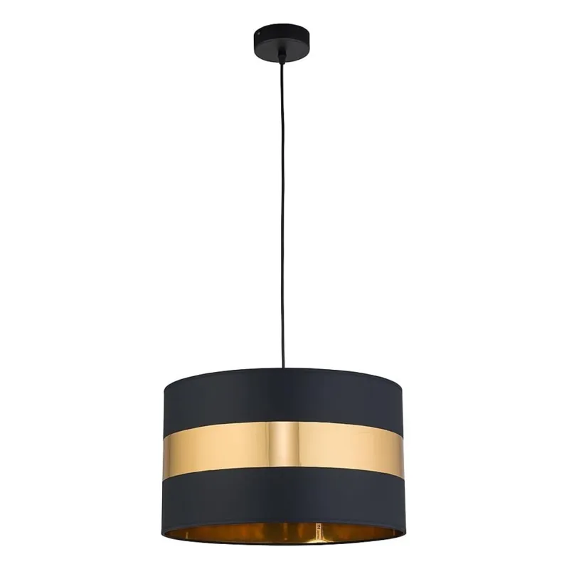 Lampa wisząca z abażurem glamour Paris 50cm czarno-złota TK Lighting Cena promocyjna