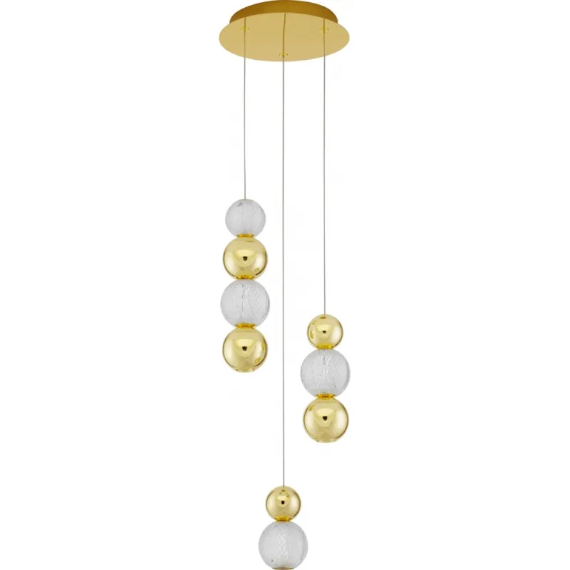Najlepsza cena Lampa wiszące kule glamour Conti LED III 30cm złoty/przeźroczysty