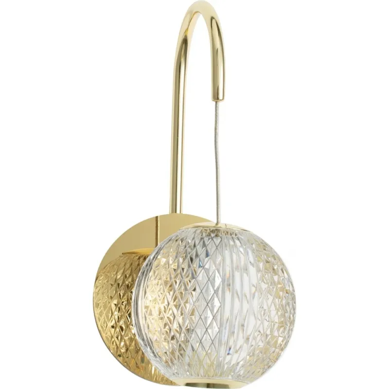 Bestseller Kinkiet szklana kula wisząca Jewels LED przezroczysty/złoty
