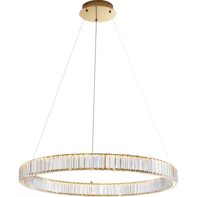 Lampa wisząca kryształowa glamour Queen LED 60cm przeźroczysty/złoty Taniej
