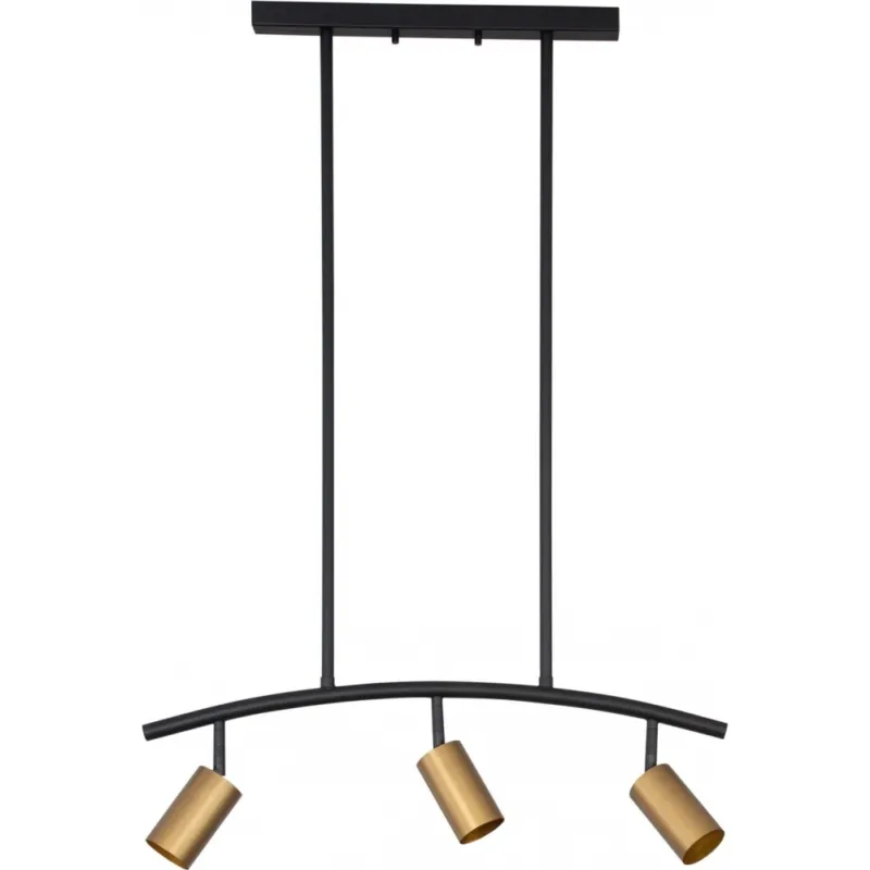 Popularny Lampa sufitowa z reflektorkami Ango Shape III czarno-złota