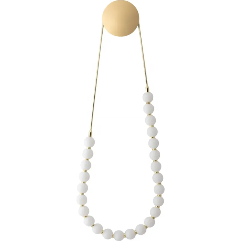 Kinkiet wiszący szklane kule glamour Moti LED 50cm biały opal/złoty Premium