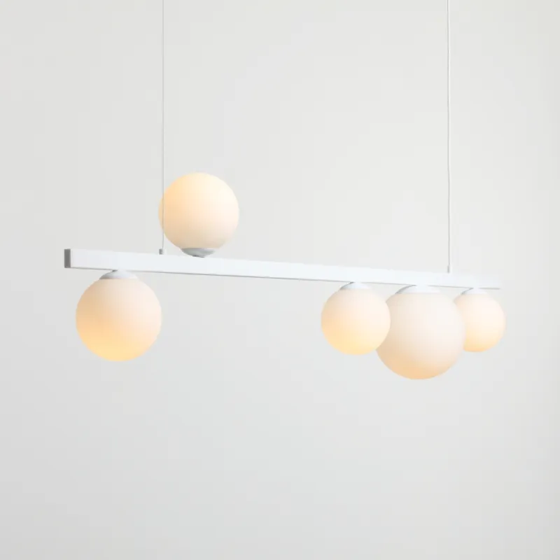 Listwowa lampa wisząca z kulistymi kloszami Garda 5 Promocja