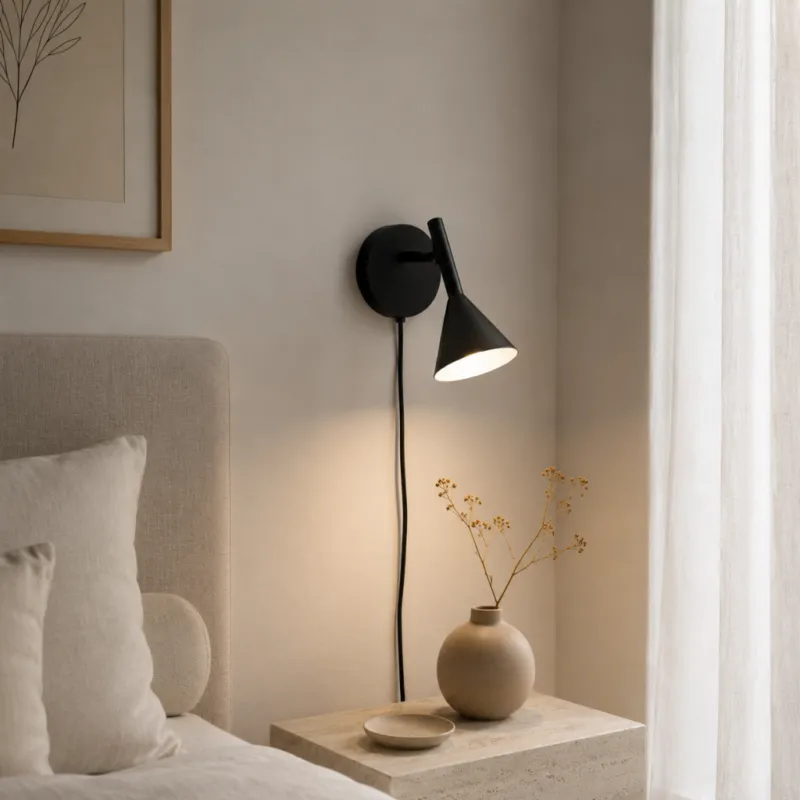 Regulowana lampa ścienna Kelvis ze stożkowym kloszem Tylko do końca tygodnia