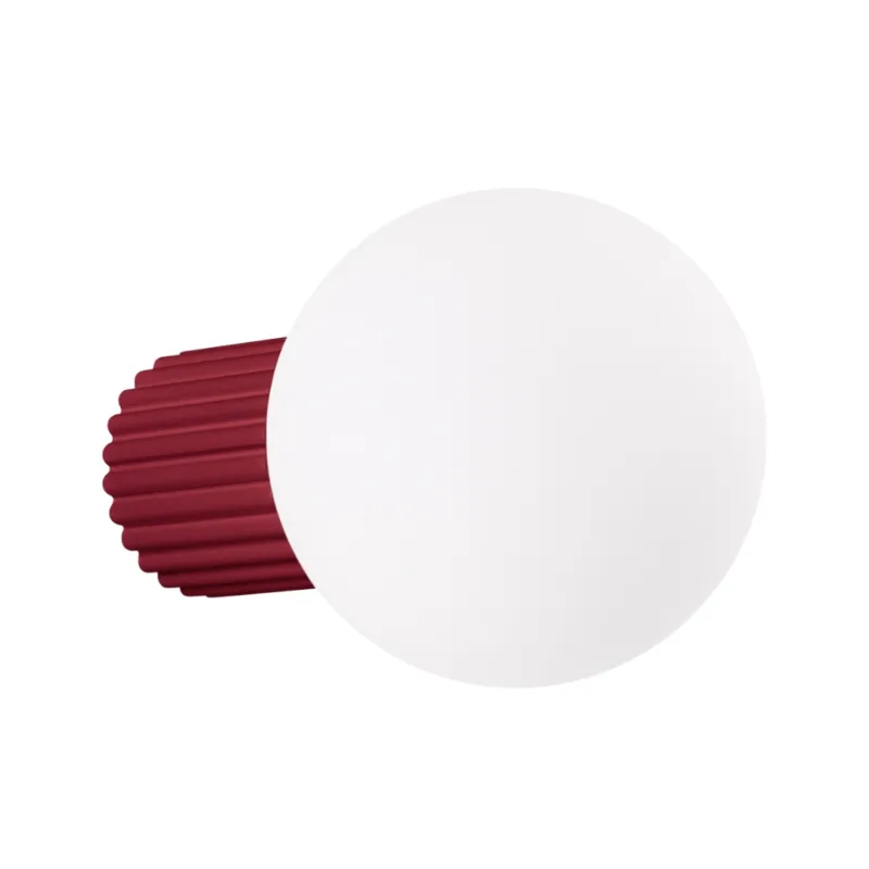 Burgundowy kinkiet typu kula Globia IP44 Oferta