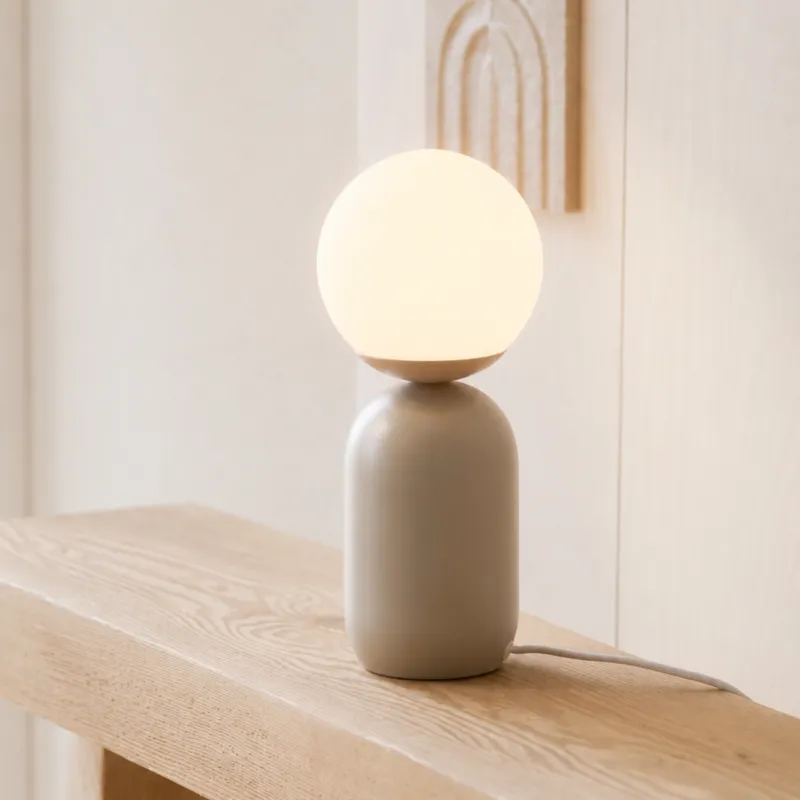 Oferta czasowa Nowoczesna lampka stołowa Notti – jasny brąz