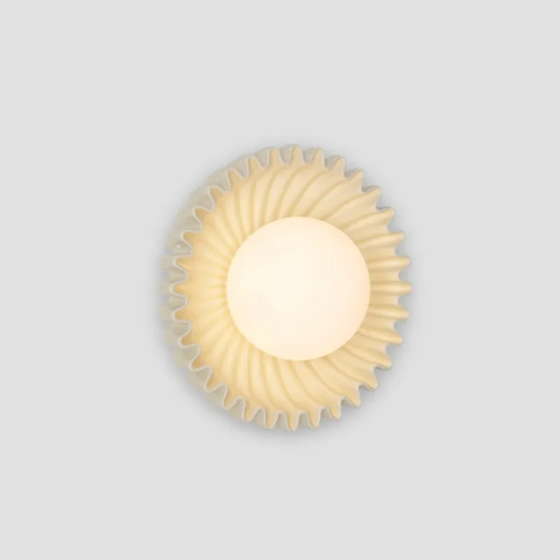 Szybka dostawa Ceramiczna lampa ścienna w masełkowym kolorze Almenda