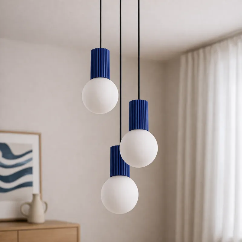 Nowoczesna lampa wisząca w kolorze ultramaryna Globia 3 Dodaj do koszyka