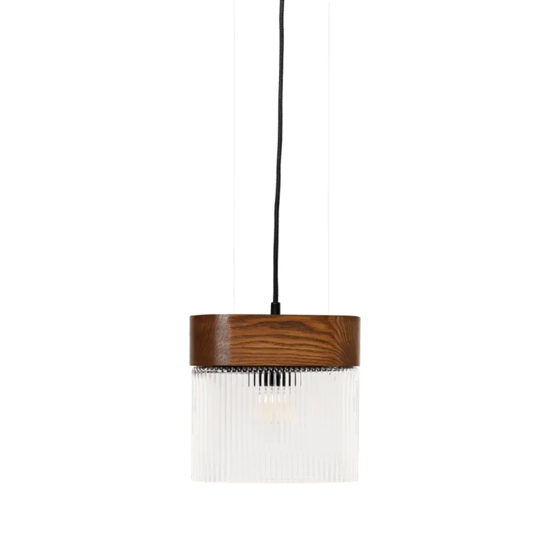 Obniżka ceny Pojedyncza lampa wisząca z ryflowanym kloszem Flumina A