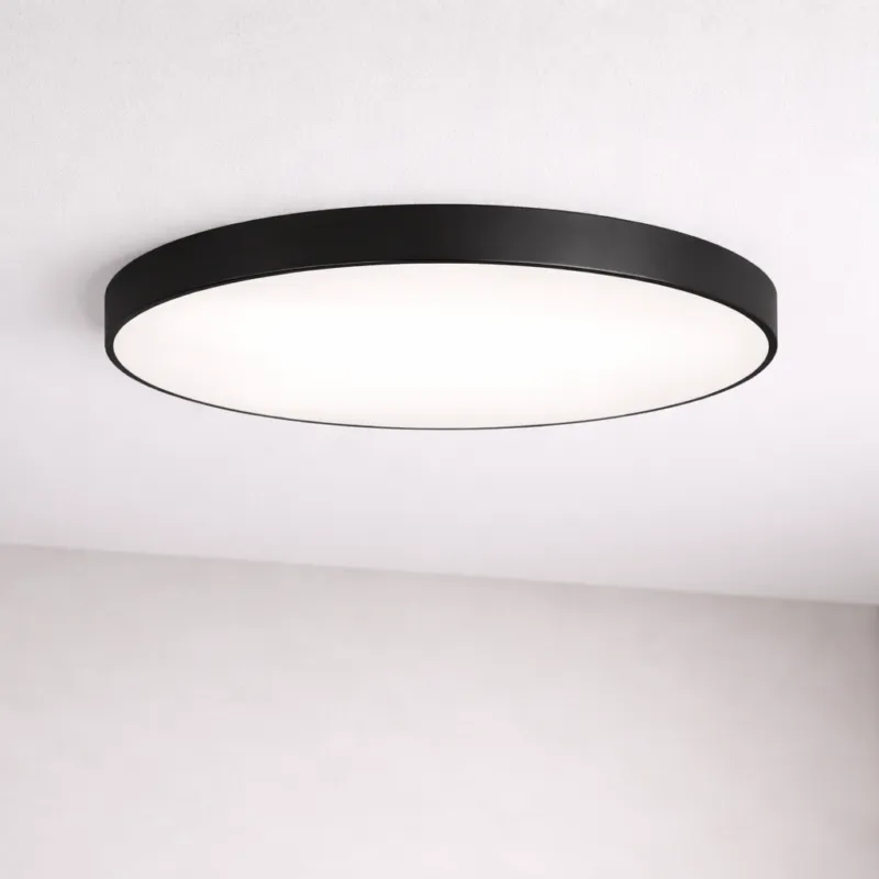 Zamów dziś Duży czarny plafon sufitowy Newa ⌀ 80 cm
