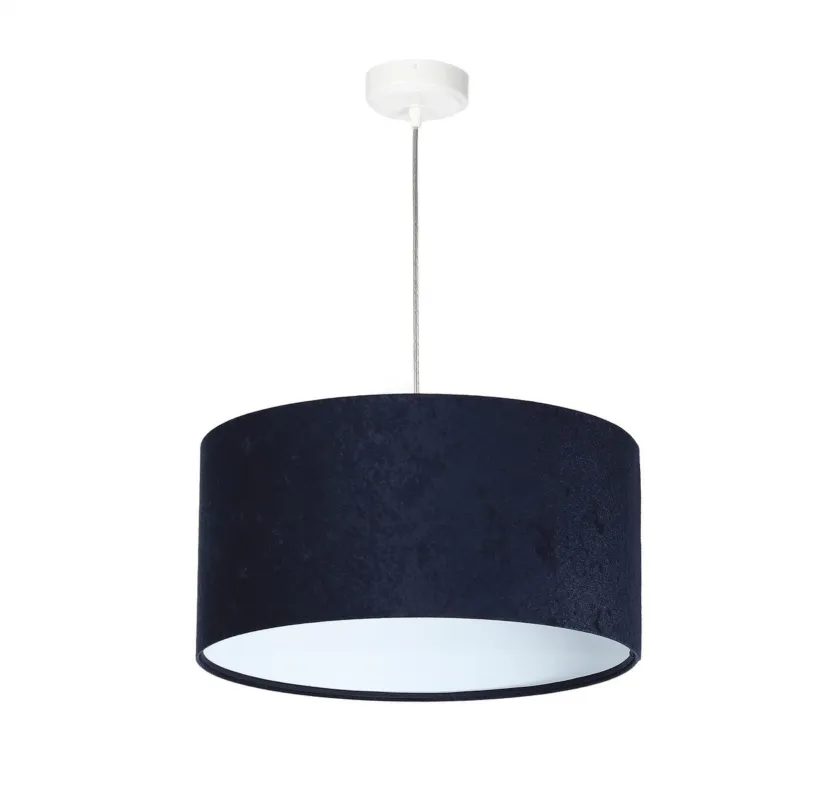Klasyczna lampa wisząca Aida z welurowym abażurem Hit cenowy