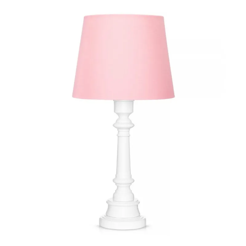 Łatwy zwrot Różowa lampka nocna Basic Pink na białej podstawie