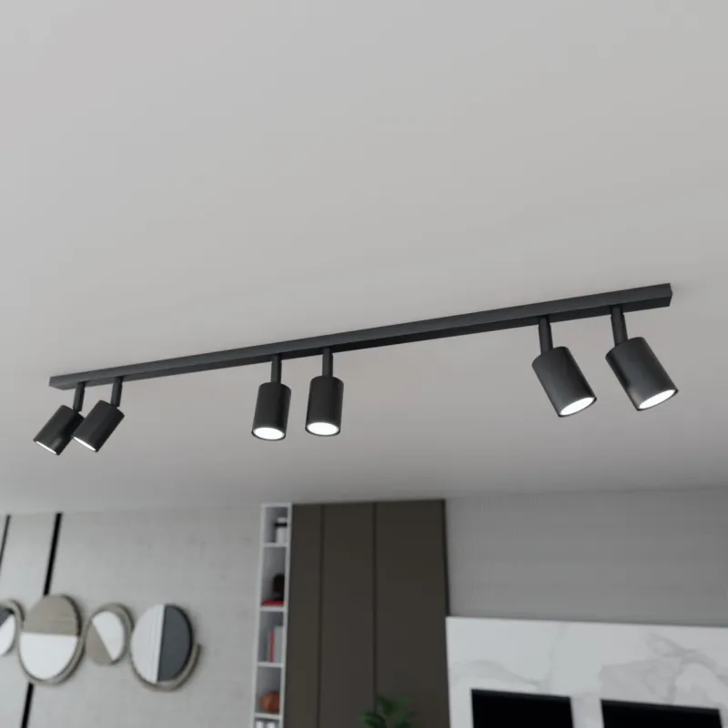 Wyjątkowa oferta Czarna lampa sufitowa Malia 6 w unikatowym designie