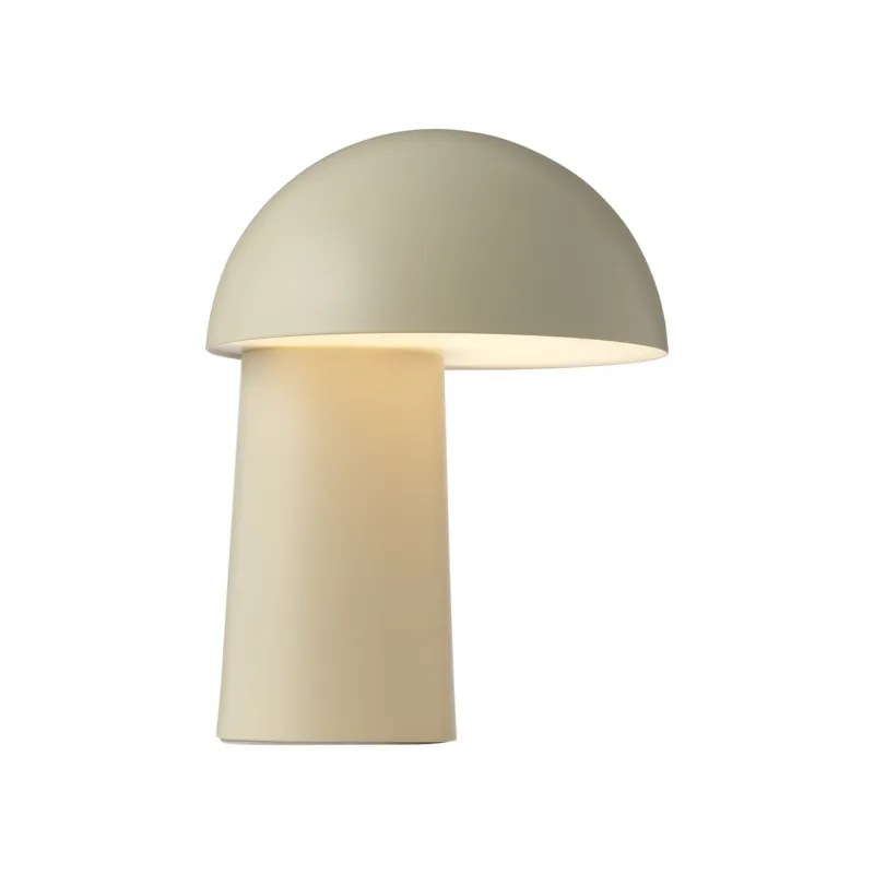 Super okazja Beżowa lampa stołowa Faye w unikatowym designie